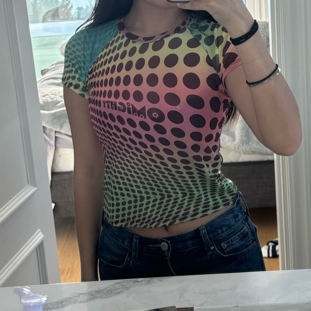 OMIGHTY mesh top🩷💚🩵